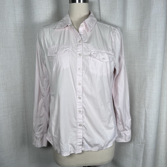 Converse Tops - Converse One Star Women's XL Blush Pink Shirt Blouse Top Button‎ Up Roll Tab